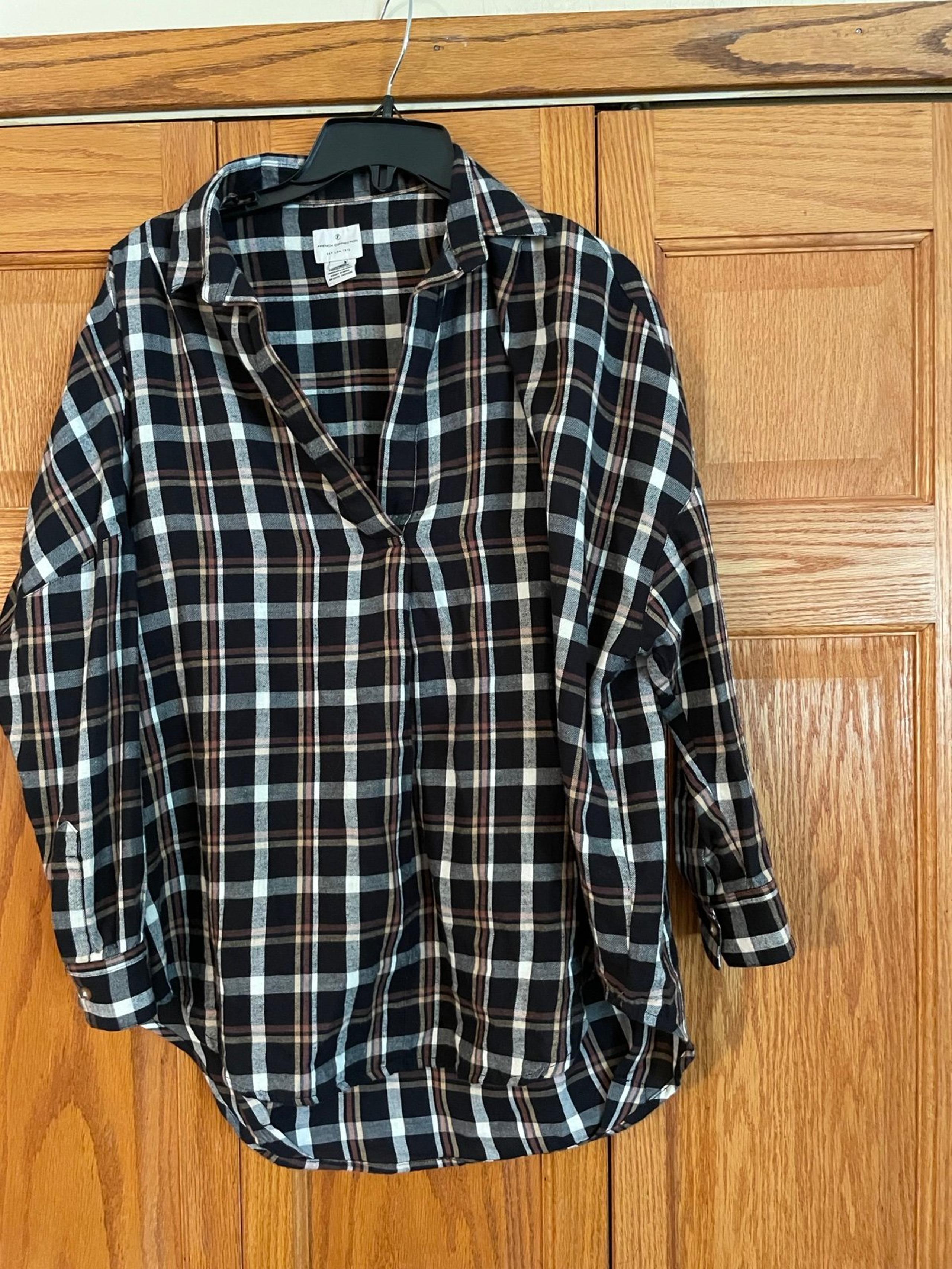 French Connection size XS flannel loose fit top comfortable warm