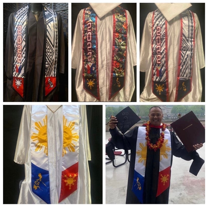 Philippines Filipino Tribal Floral Graduation Stole 2024