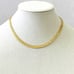 Monet Flat Square Link Chain Necklace Modern Gold Tone Signed Minimalist 17 Inch