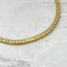 Monet Flat Square Link Chain Necklace Modern Gold Tone Signed Minimalist 17 Inch