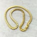 Monet Flat Square Link Chain Necklace Modern Gold Tone Signed Minimalist 17 Inch
