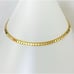 Monet Flat Square Link Chain Necklace Modern Gold Tone Signed Minimalist 17 Inch