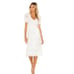 Toolaroosa Revolve Quinn Midi V Neck Lace Dress White XL