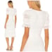 Toolaroosa Revolve Quinn Midi V Neck Lace Dress White XL