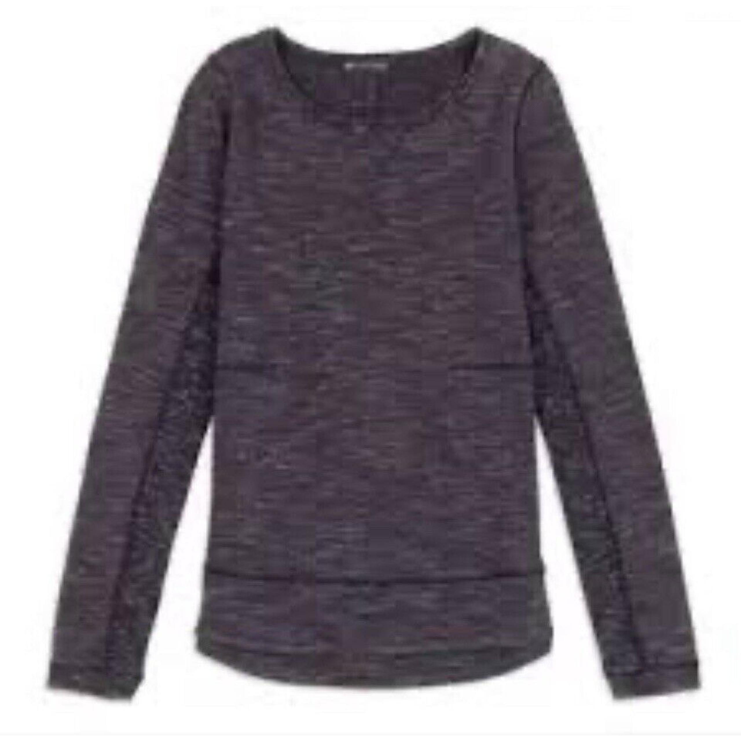 LULULEMON Sweatshirt Womens Size 6 Gray Crew Neck Kangaroo Pocket Pullover Yoga