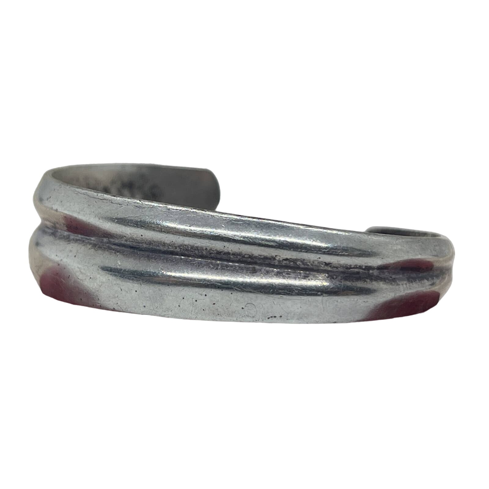 Vintage Sterling Silver Bracelet 925 Cuff Modernist 6.5” Mexico Taxco 27 Grams