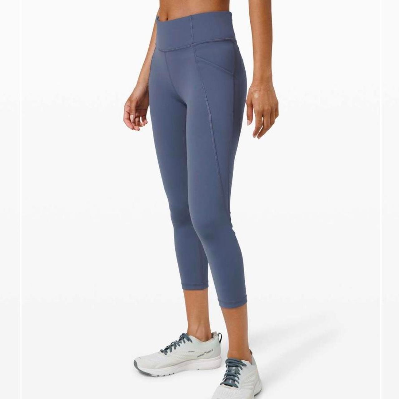 Lululemon Time To Sweat Crop 23 Ink Blue Size 4