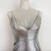 X by NBD | Frost Silver Asymmetrical Midi Dress