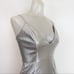 X by NBD | Frost Silver Asymmetrical Midi Dress