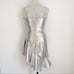 X by NBD | Frost Silver Asymmetrical Midi Dress