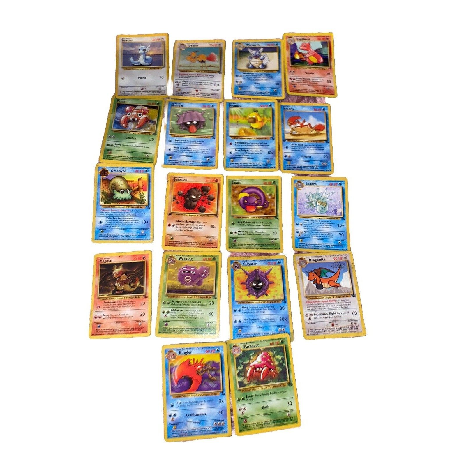 Vintage Pokemon Cards 1995, 96, 98 Lot of 18