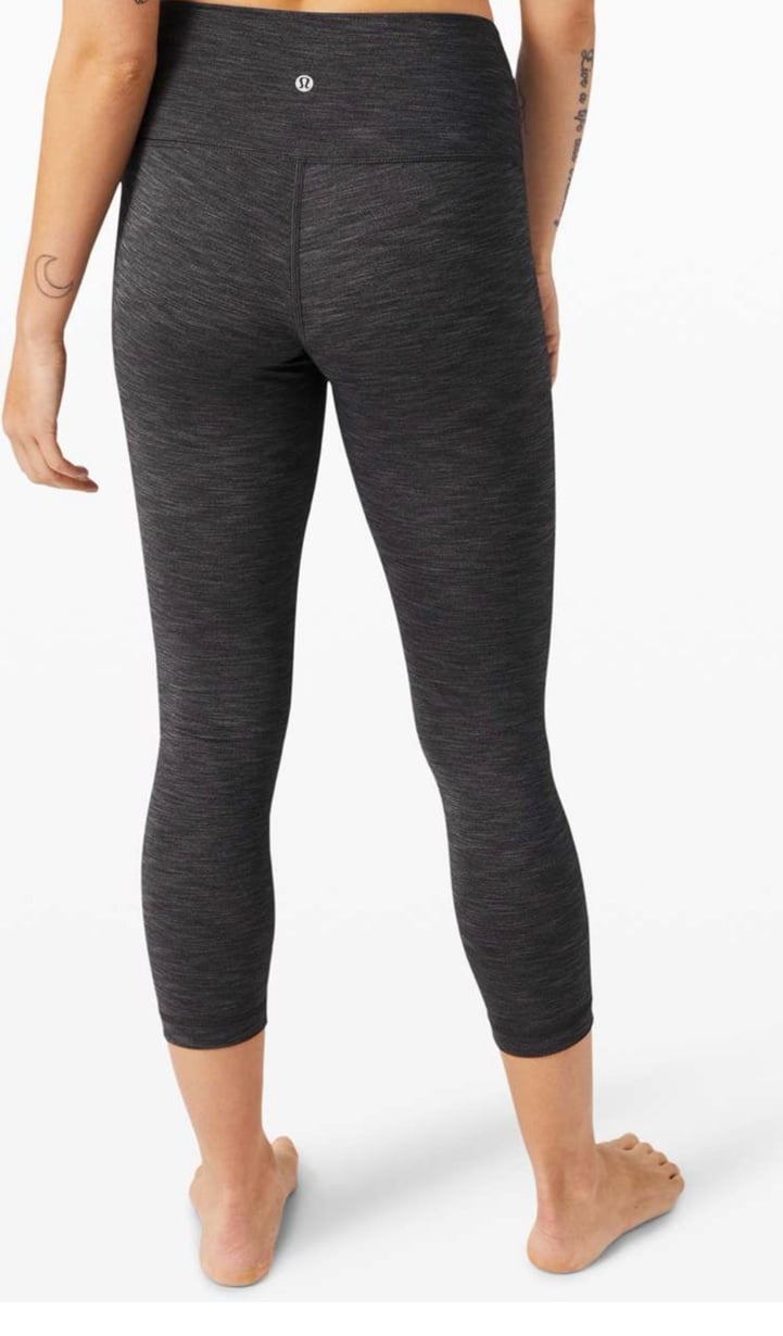 Lululemon Wunder Under Crop High-Rise full-On Luxtreme 23 Heathered Black 6