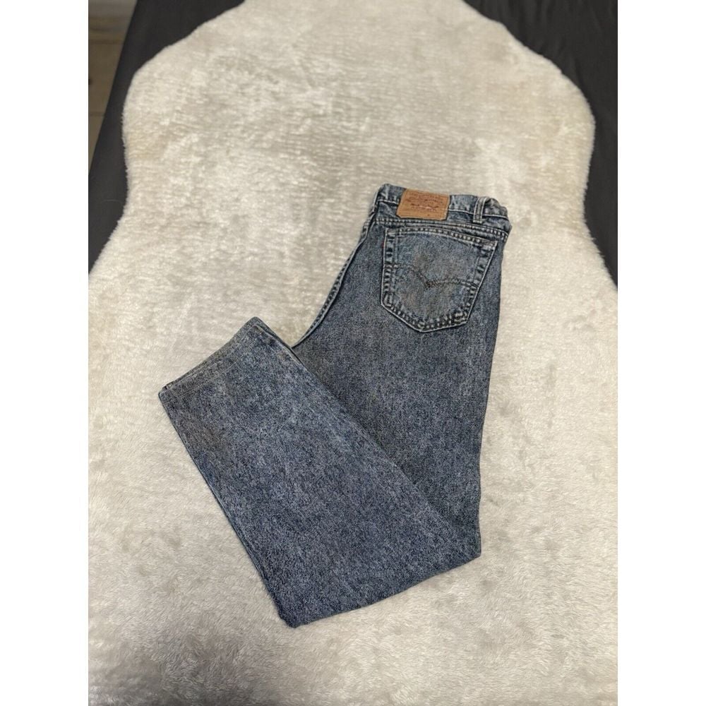 VTG Levi's 550 XX Relaxed Straight Grunge Blue Denim Jeans Size 34x30 Pants USA