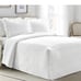 French Country White Bedspread Queen 3 Piece Set Shams Textured Lush Decor NEW