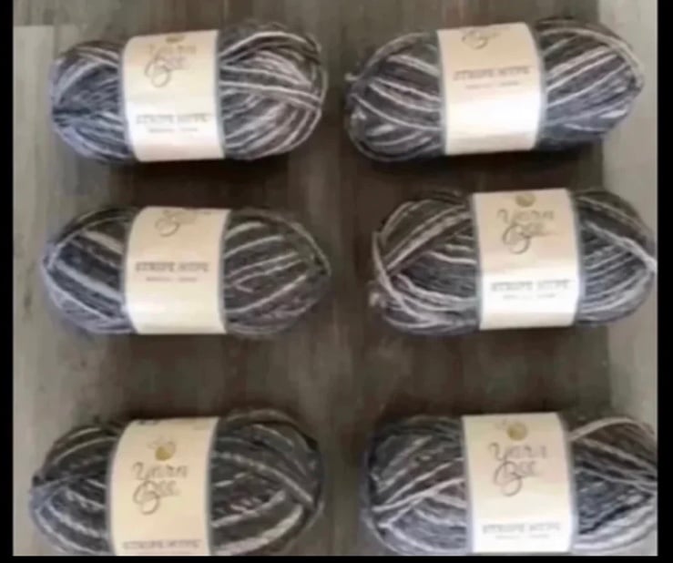 Yarn Bee Stripe Hype Yarn - Blush Grey - 6 skeins- 20 more skeins available