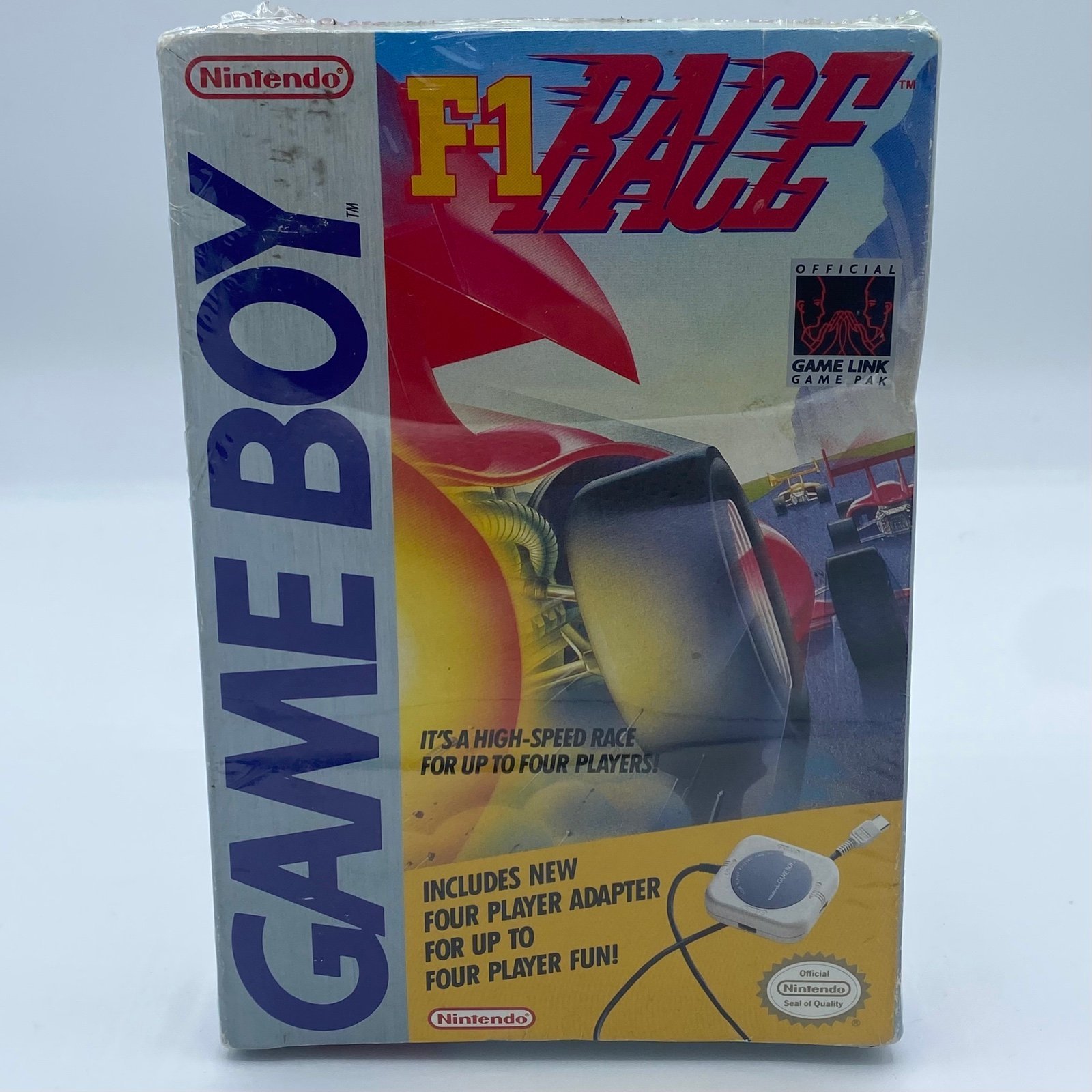 F-1 Race w/ 4 Player Adapter (Nintendo Game Boy, 1990) NEW SEALED