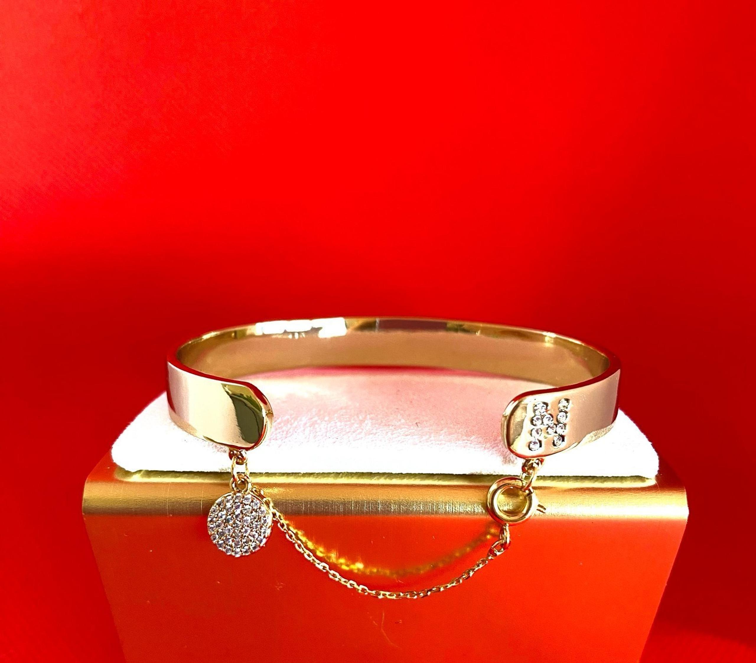 Baublebar Pave Initial Cuff Bracelet Letter  “N “