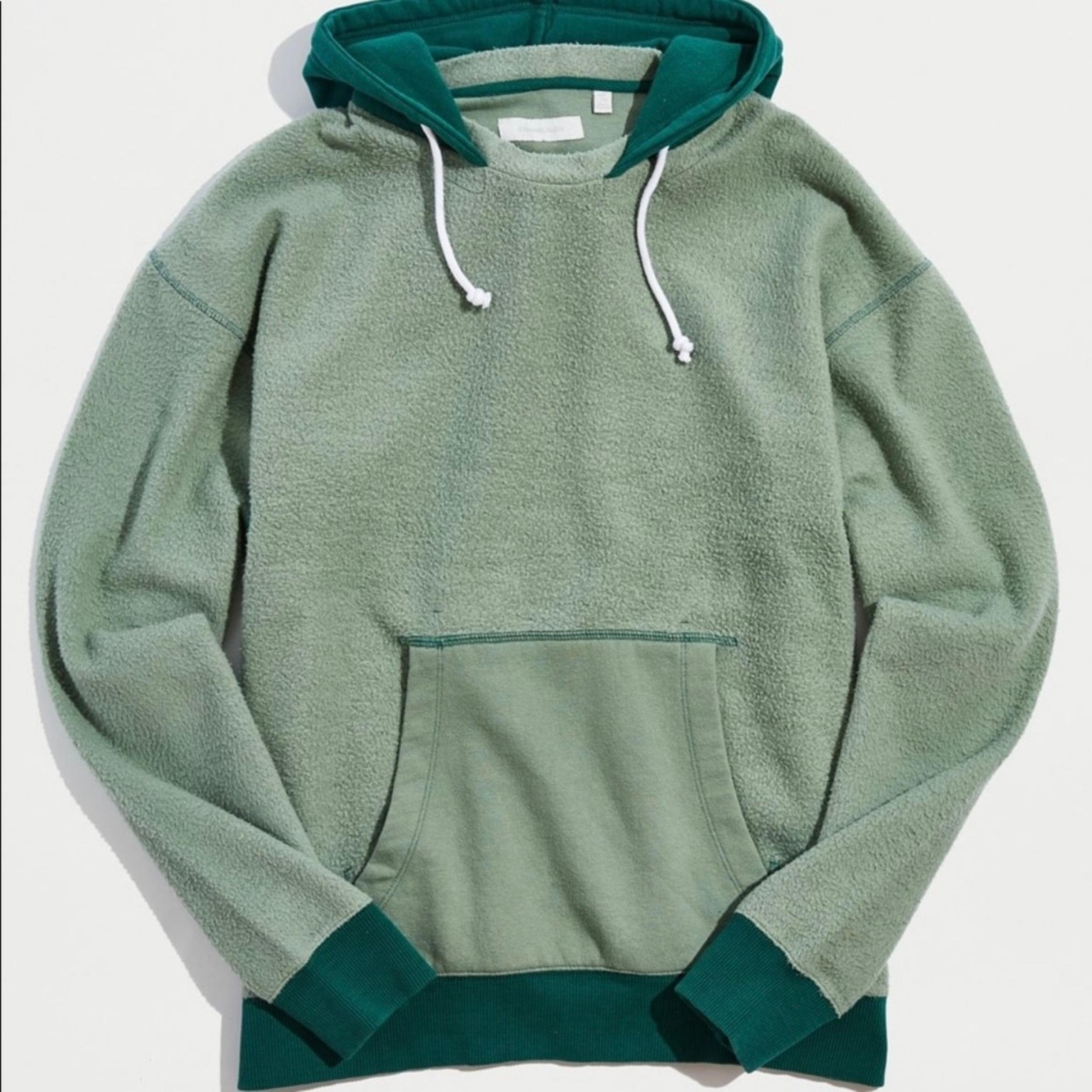 URBAN OUTFITTERS STANDARD CLOTH men's green Reverse Inside Out hoodie SZ S