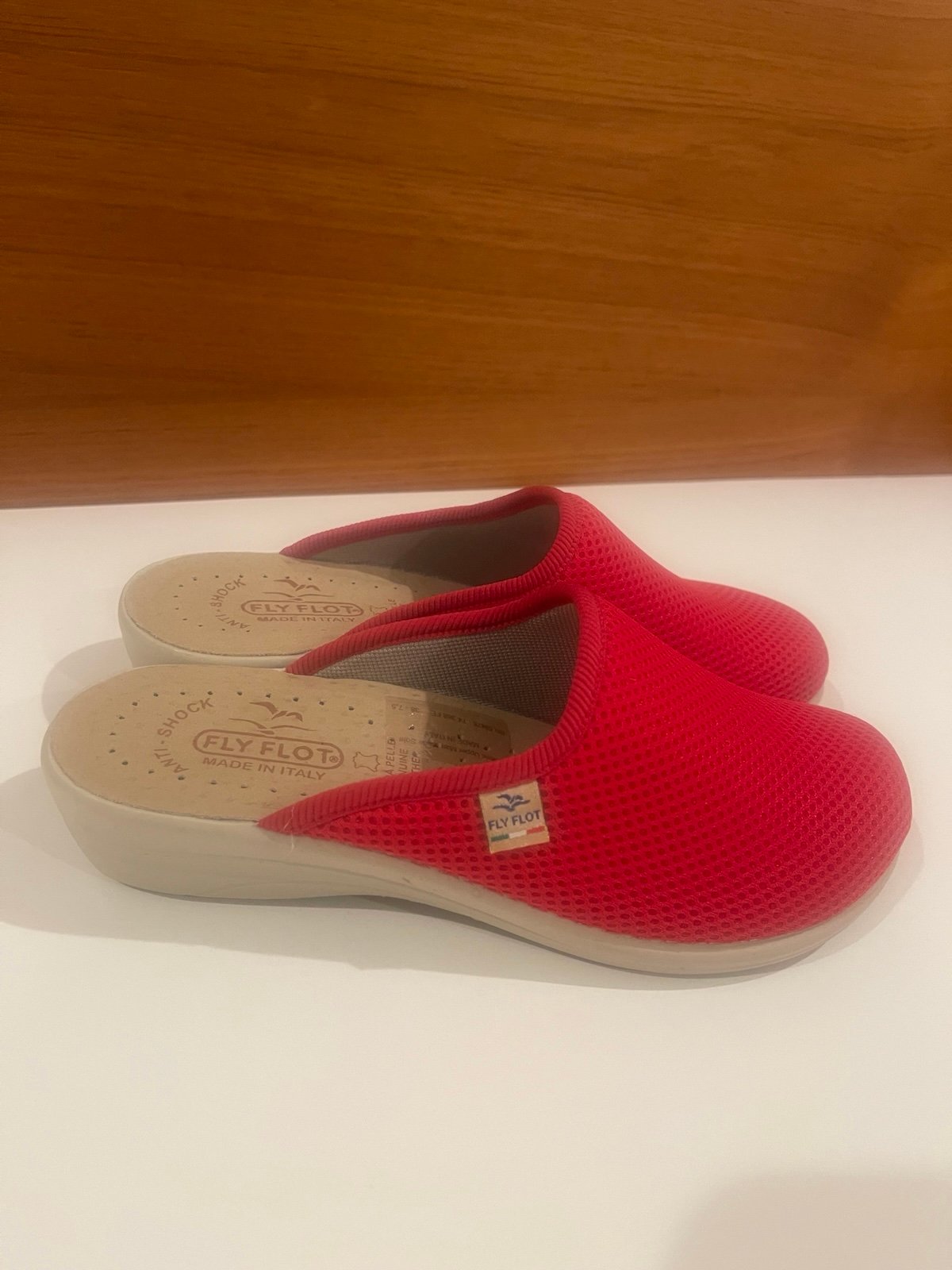 Fly Flot Women's Clogs Slip On Shoes Red