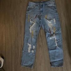 Paint Brushed Y2K Jeans