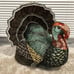 John Derian 16 ×15 Beaded Turkey Novelty Plush Pillow