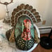 John Derian 16 ×15 Beaded Turkey Novelty Plush Pillow