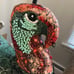 John Derian 16 ×15 Beaded Turkey Novelty Plush Pillow