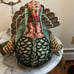 John Derian 16 ×15 Beaded Turkey Novelty Plush Pillow