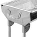 BBQ Grill Charcoal Barbecue Grill Stainless Steel Folding Camping Yard Portable