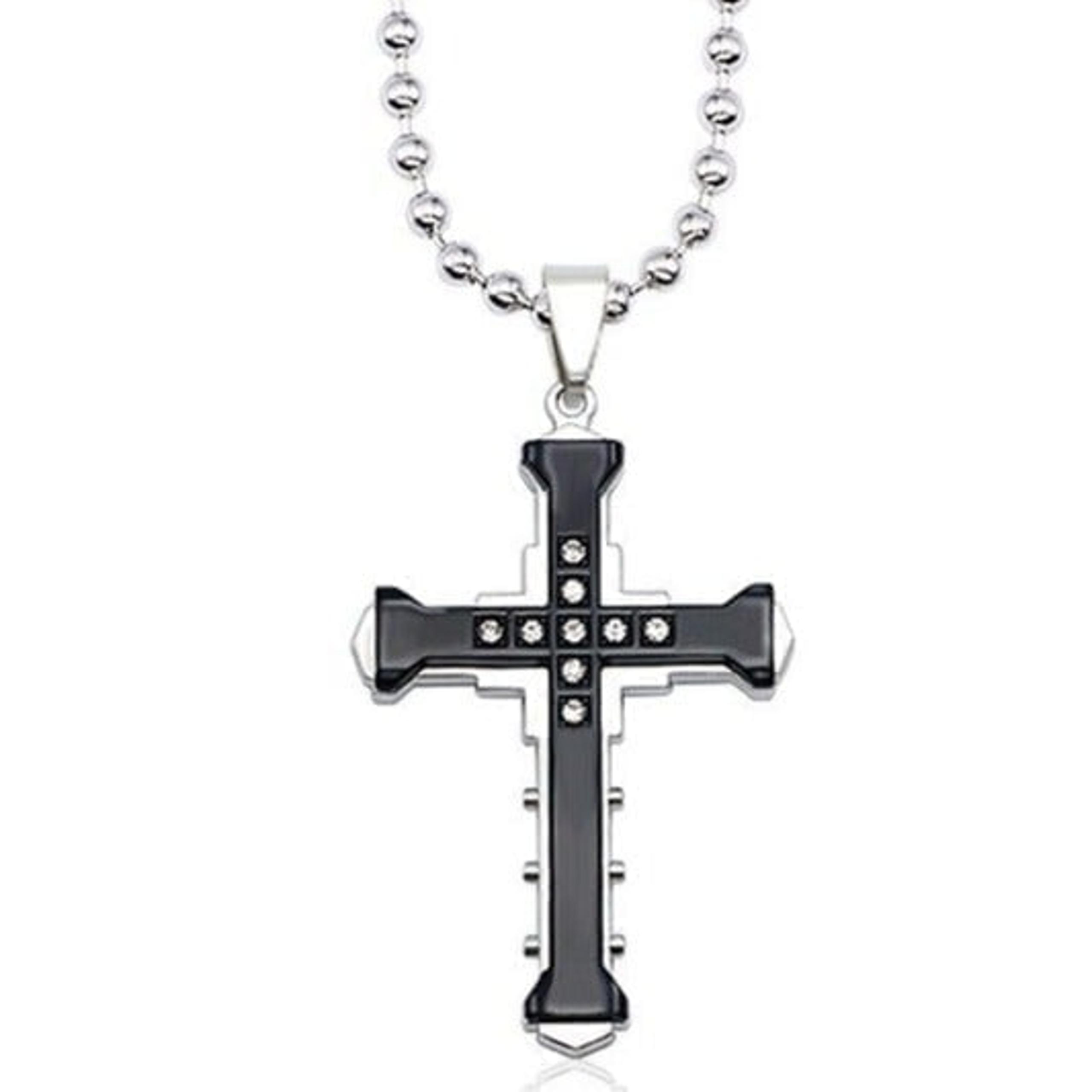 Fashion cross charm Jesus Rhinestone Pendant Necklace for women/men, N90201P132
