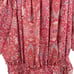 MISA Los Angeles Off the Shoulder Ruffle Mini Dress Pink Printed Chiffon S