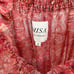 MISA Los Angeles Off the Shoulder Ruffle Mini Dress Pink Printed Chiffon S