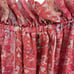 MISA Los Angeles Off the Shoulder Ruffle Mini Dress Pink Printed Chiffon S