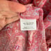 MISA Los Angeles Off the Shoulder Ruffle Mini Dress Pink Printed Chiffon S