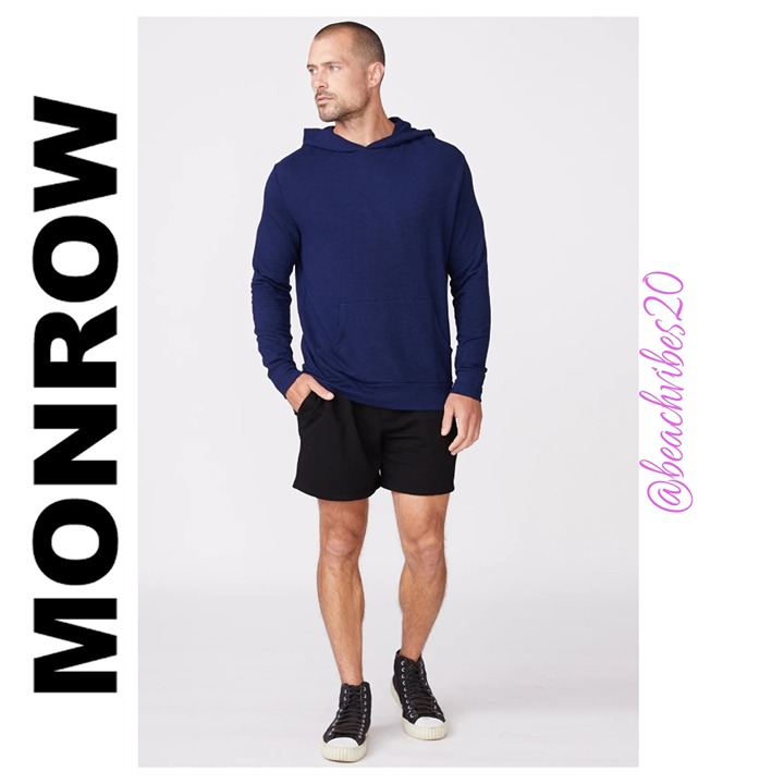 MONROW Men's Supersoft Pullover Hoody Navy XL NWT O-155