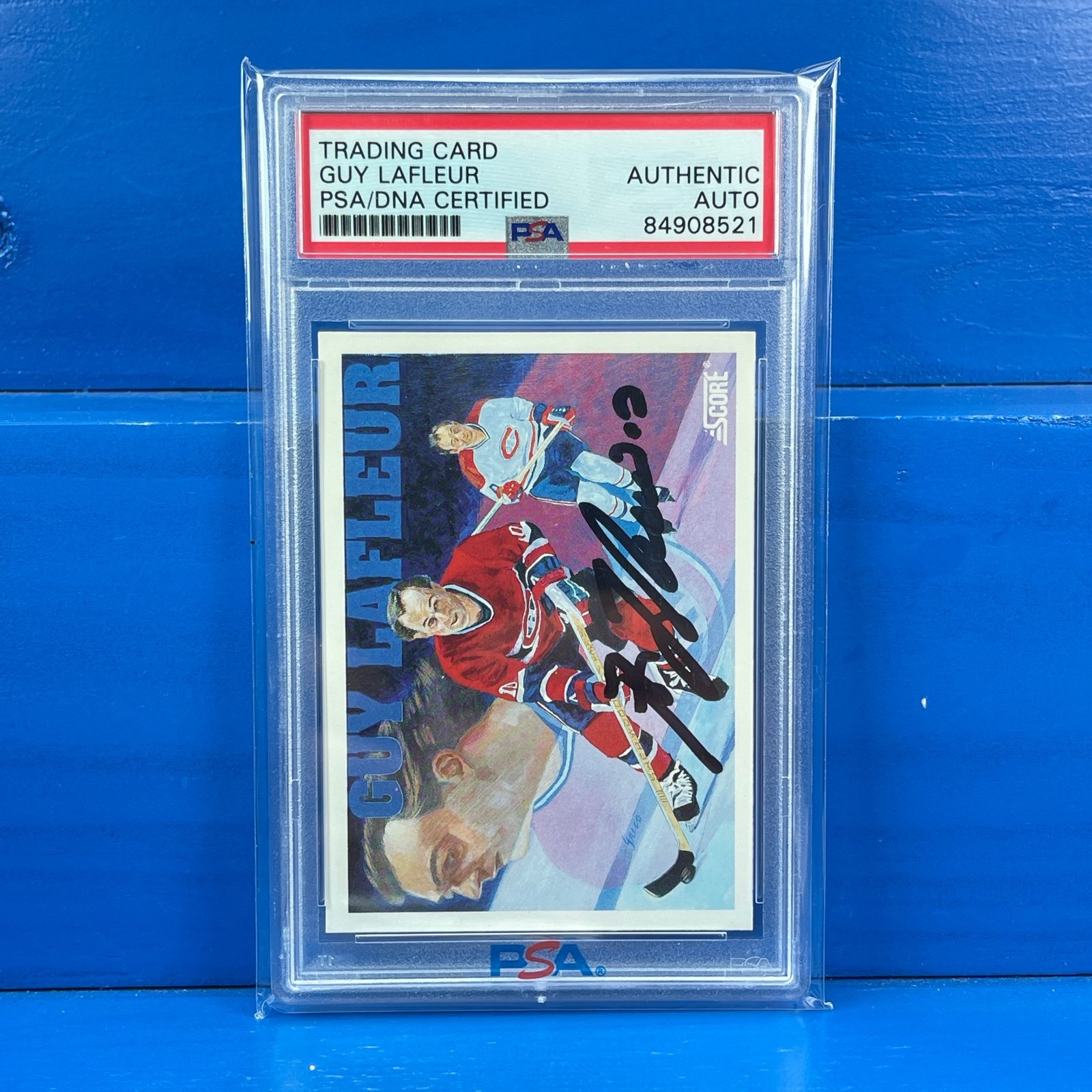 GUY LAFLEUR 1991 Score #291 Canadian Edition NHL Hockey Card Autograph PSA AUTO