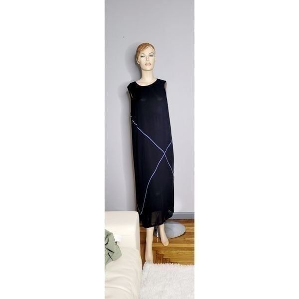Women's Black Sleeveless Long Maxi Dress