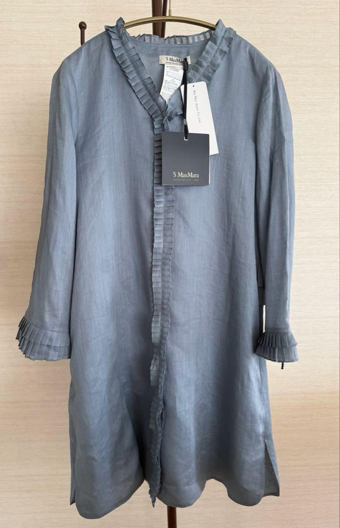 S Max Mara Linen (Flax) 100% Tunic Blouse