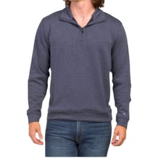 Kenneth Cole Scuba Soft Quarter Zip Jacket Pockets Navy Heather Size M