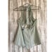 Trovata Green White Halter Wrap Top M