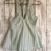 Trovata Green White Halter Wrap Top M