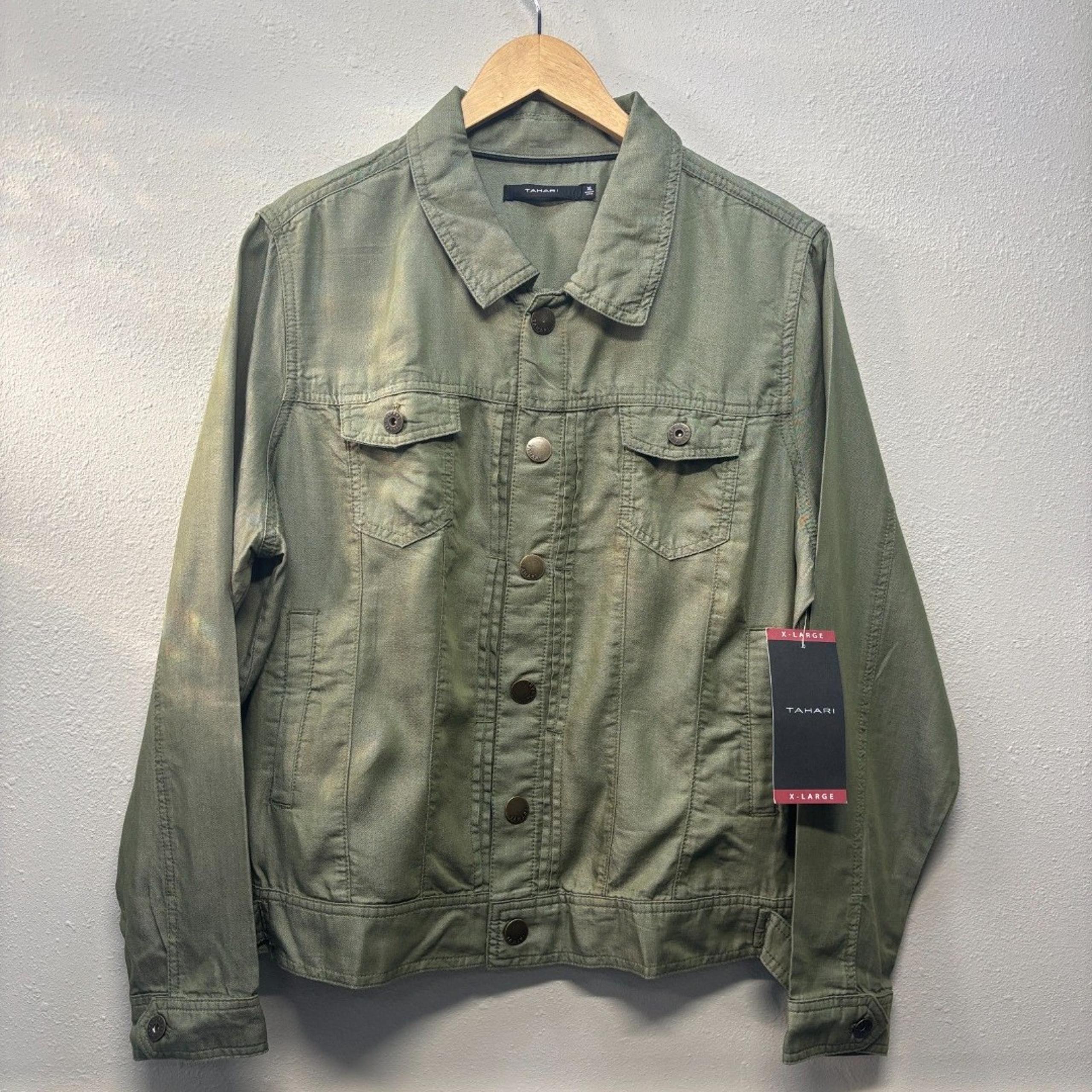 NWT Tahari Jacket Women's XL Olive Green Lightweight Layering Casual Fashion
