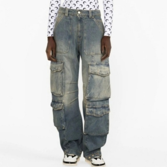 Golden Goose Cargo denim pants in Irina Size 27 Baggy Utility NWT