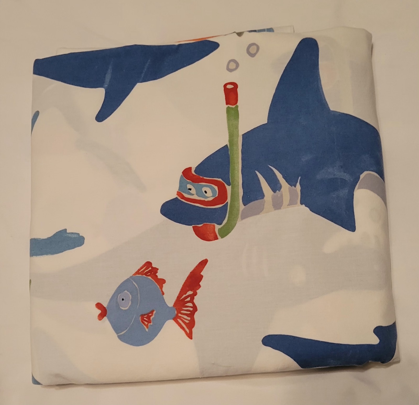 Pottery Barn twin shark/ocean themed duvet cover