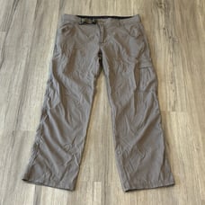Prana Pants Men’s Small Brown Zion II Five Pocket Hiking Stretch Belted EUC