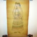 Persian Art on Leather Wall Hanging Scroll Vintage Hand Painted Lady in Dress