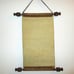 Persian Art on Leather Wall Hanging Scroll Vintage Hand Painted Lady in Dress