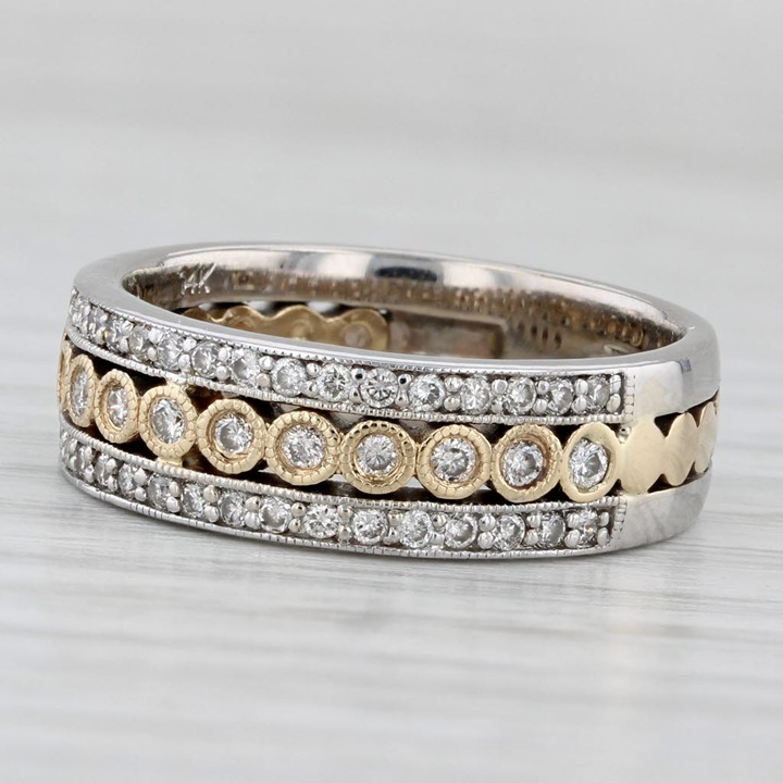Gabriel & Co 0.50ctw Diamond Ring 14k Gold Size 7.25 Band Wedding Anniversary