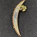 Victorian Micro Mosaic Crescent Moon Brooch