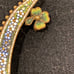 Victorian Micro Mosaic Crescent Moon Brooch